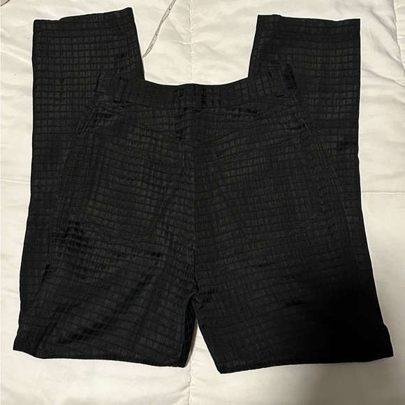GEORGES RECH Vintage 1980s
Black Jacquard Grid Cigarette Pant - Picture 5 of 12